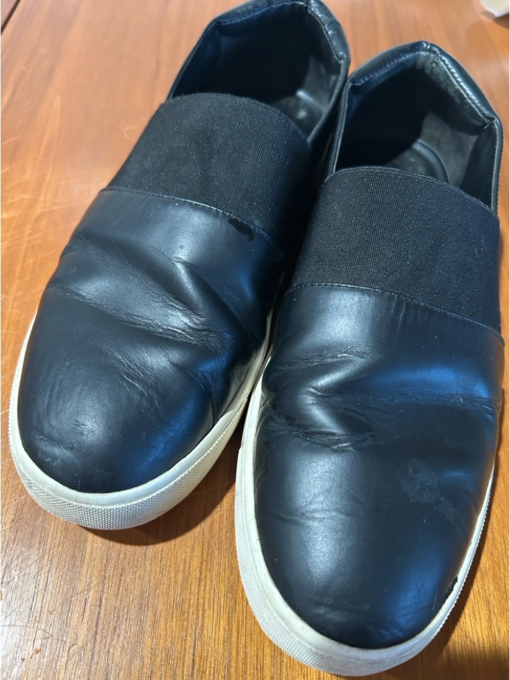 Vince Black Slip-On Sneakers